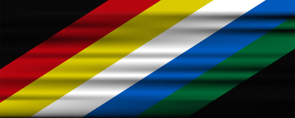 July Is Disability Pride Month. Disability flag and light. Suitable for posters, banners, social media and more. Black background.