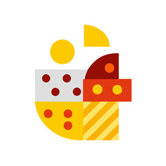 Brutalism shapes, abstract geometric forms, memphis geometric elements. Trendy minimalist basic figures, simple star, plants, lines and circles, modern swiss graphic design element vector set
