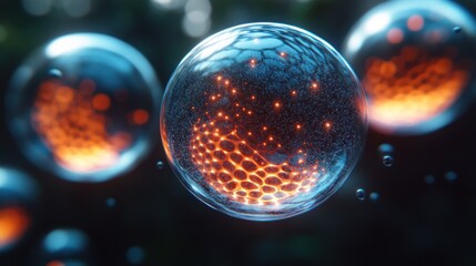 Abstract glowing spheres