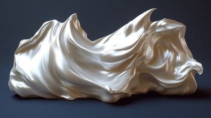 Abstract sculpted form of draped fabric
