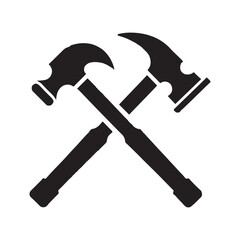 Clean Outline Repair Symbol Featuring Crossed Tool Illustration