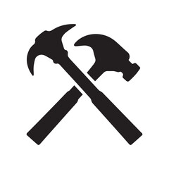 Blueprint Inspired Handyman Logo With Technical Hammer Aesthetic