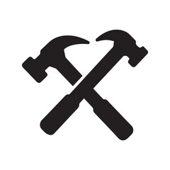 Strong Handyman Logo With Bold Typography And Hammer Icon