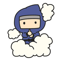 シンプルでかわいい忍者のイラスト	