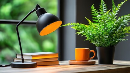 Cozy reading nook with warm lighting