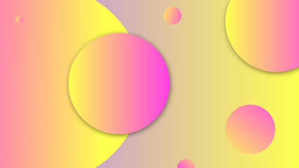 Background of pink and yellow bubbles