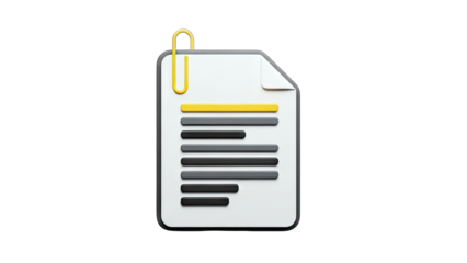 Document with Paperclip: Business Concept