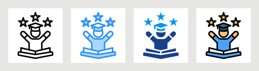 Study Success Icon Collection Set Multiple Style