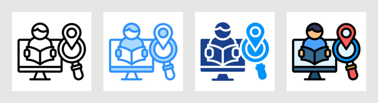 Study Tracking Icon Collection Set Multiple Style