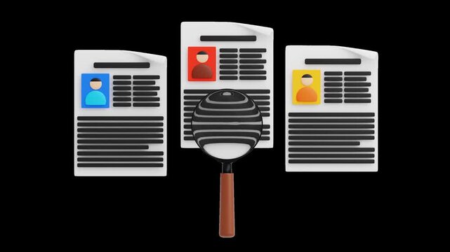 3D HR Resume Screening | Alpha Channel