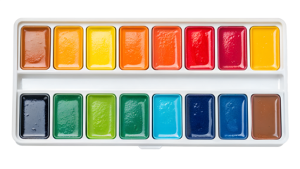 artist colors isolated on transparent background