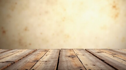 Rustic wooden planks with aged parchment background