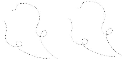 Minimalist abstract art on a high contrast split background with a flowing dotted line design