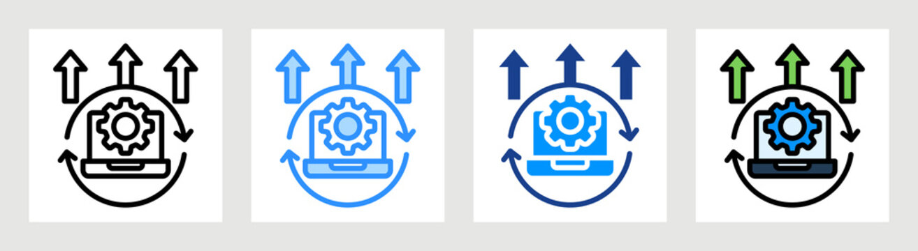 System Upgrade Icon Collection Set Multiple Style