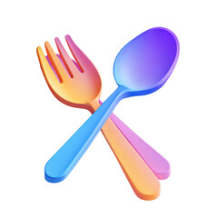 vector fork and spoon sketch cartoon isolated illustration on a white background. Kitchenware equipment utensil objects concept