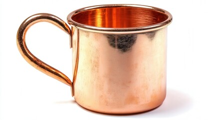 Copper mug isolated on white background