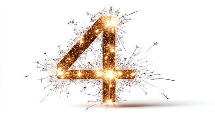 Obraz premium Countdown sparkler icon isolated on white background