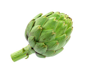 Fototapeta premium Close-up of a vibrant green artichoke head