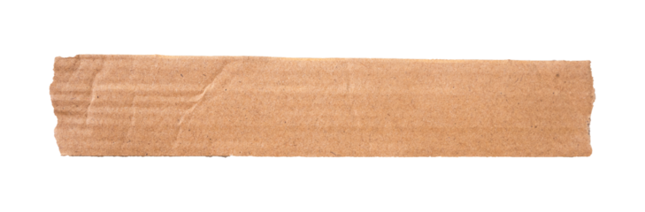 piece cardboard isolated on white