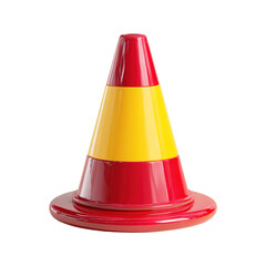 Traffic cone isolated over white 3d render