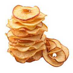 Dried Apple Slices Stack on transparent background