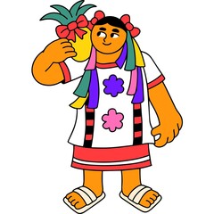 Mexican Woman Traditional Mexican Dance col