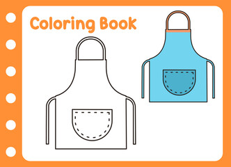 coloring book for kids. APRON cartoon illustration