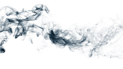 Smoke is billowing out of a pipe, creating a hazy, dreamlike atmosphere