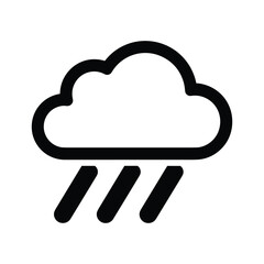 Cloud with rain icon