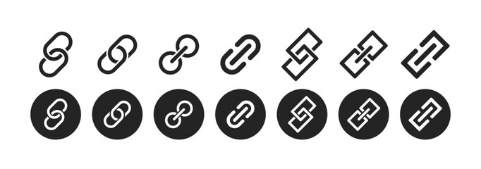 Link Hyperlink Chain Connection Icon Vector Illustration. Web Interface UI Symbol.