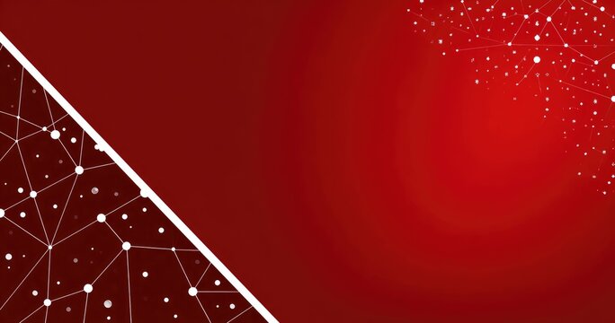 Abstract Red Background with Geometric Design. - Powered by Adobe