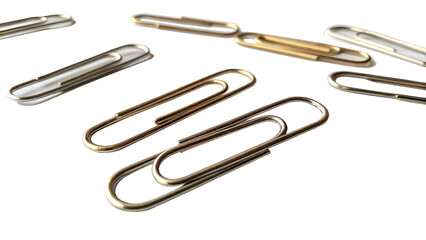 Obraz premium paper clips isolated on transparent background