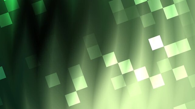 animated green and black gradient background with shades of green and squares, suitable for tech presentations, website design, or futuristic themed projects.