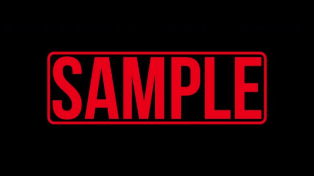 Sample Text Impact Stamp Animation With Transparent Background