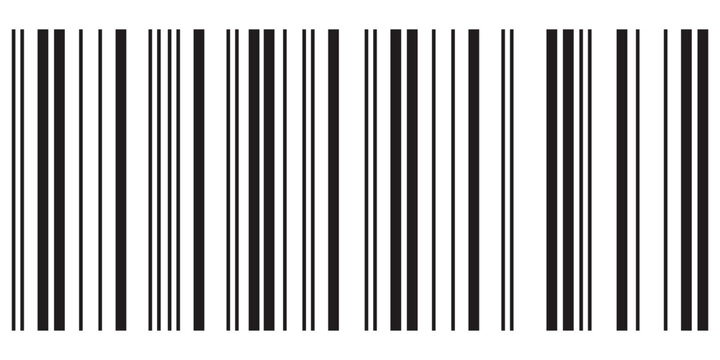 Barcode icon. Barcode vector icon. Simple fake bar code. Bar code for web design. Barcode product distribution icon. Vector illustration isolated on white background.