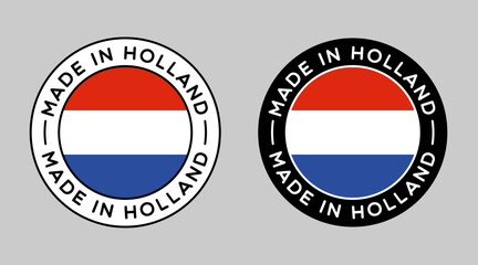 Vector Made in Holland Badge Labels