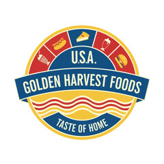 Obraz premium Golden Harvest Foods Logo Design Element.