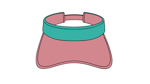 Pink and Teal Sun Visor