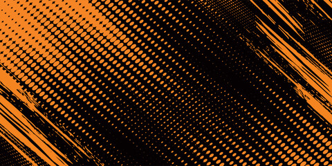 orange black brush Car sticker wrap pattern banner abstract sporty lines black orange color combination grunge brush modern pattern racing motorsport design.vector illustration. eps 10 © Samsul