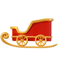 3D Christmas Santa Claus's Sleigh