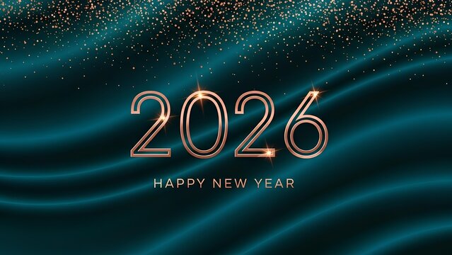 Celebrate the Arrival of 2026 with a Festive and Elegant New Year's Greeting Featuring Glittering Accents