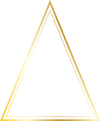 Golden Double Triangle Frame transparent Background