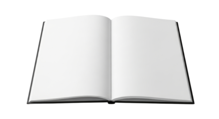 Open blank book transparent background cutout png