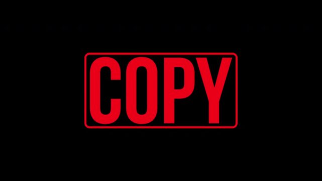 Copy Text Impact Stamp Animation With Transparent Background