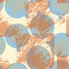 Christmas grunge balls. Seamless background