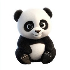 Adorable baby panda looking directly at you with big eyes, perfect for children's books, educational materials, and heartwarming designs, so cute!