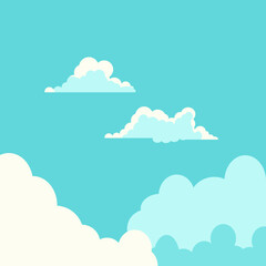 Flat Sky Cloudscape Illustration Element