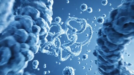 Close up perspective of transparent peptide molecules interacting in clean futuristic environment showcasing advanced biotechnology for anti aging skincare solutions
