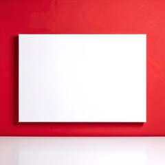 A pristine sheet of blank white paper lies flat on a vibrant red background, creating a striking contrast that emphasizes the paper's clean surface.