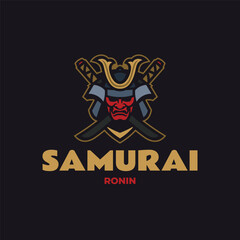 Mascot Samurai Logo Design